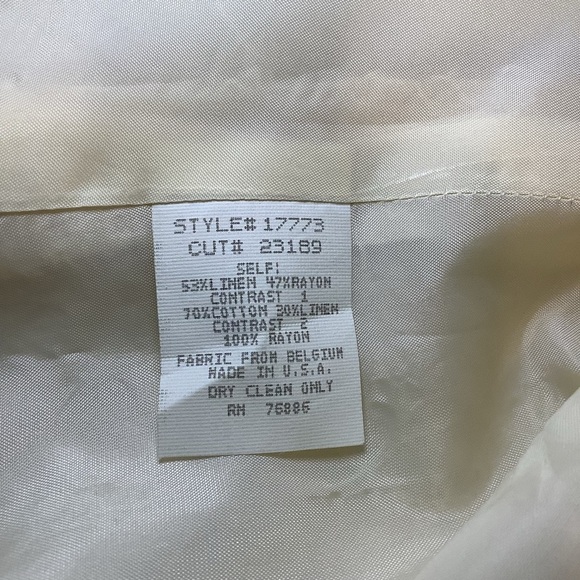 Vintage Dorothy Schoelen Platinum Jacket Blazer Size Large Linen Blend - Picture 7 of 9